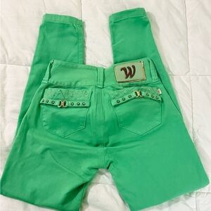 WOW JEANS COLOMBIANOS, Butt Lift Mid-Fit Rhinestone Push Up Jeans size 6